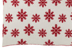 Dekentje Sneeuwvlokken Polyester Rood/Wit