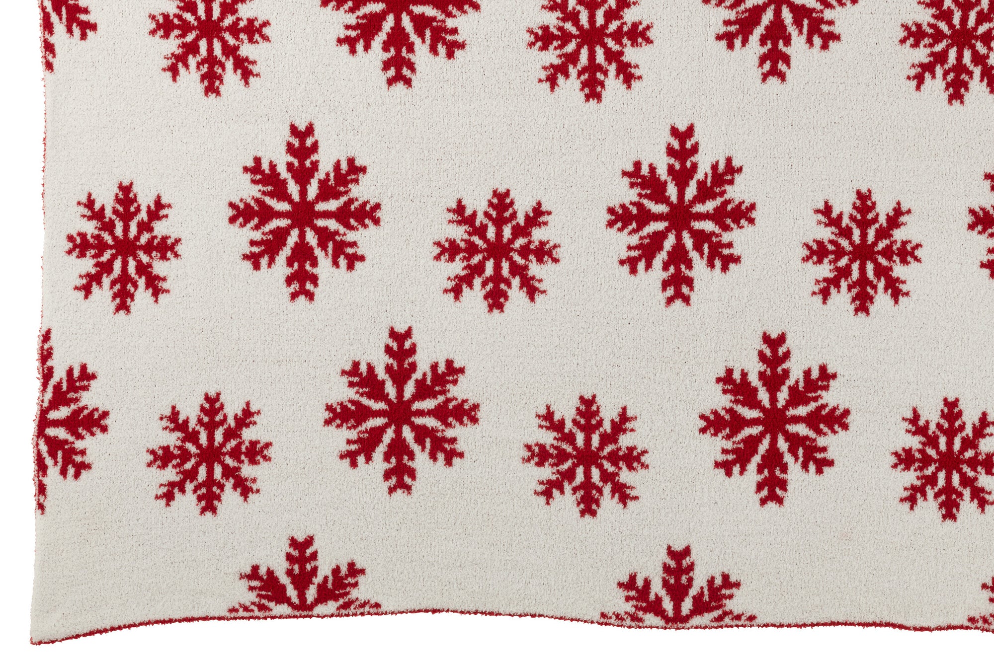 Dekentje Sneeuwvlokken Polyester Rood/Wit