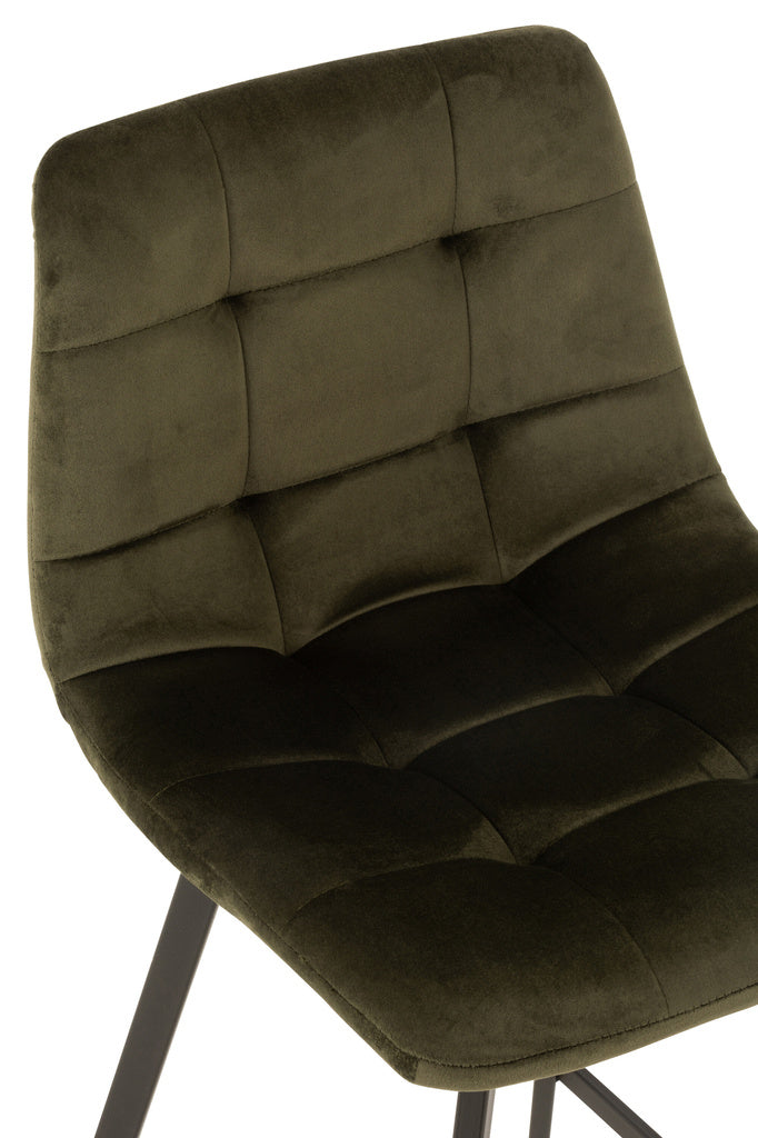J-LINE BARKRUK OLIVIER – TEXTIEL/METAAL – DONKERGROEN/ZWART – 95 CM