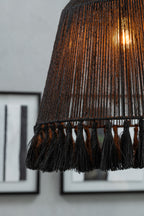 Hanglamp Celia jute zwart klein