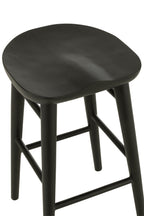 Barkruk Mika Teak Zwart