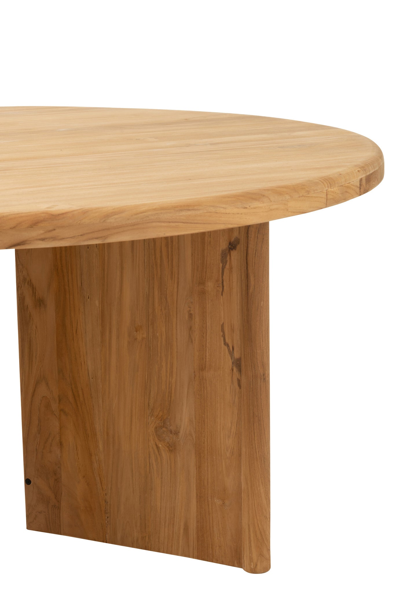 Ronde teakhouten tafel naturel