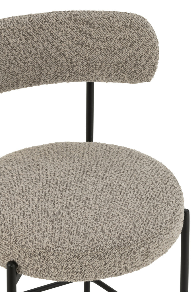 J-Line Bar Chair Boucle Plywood/Polyester Grey/Black