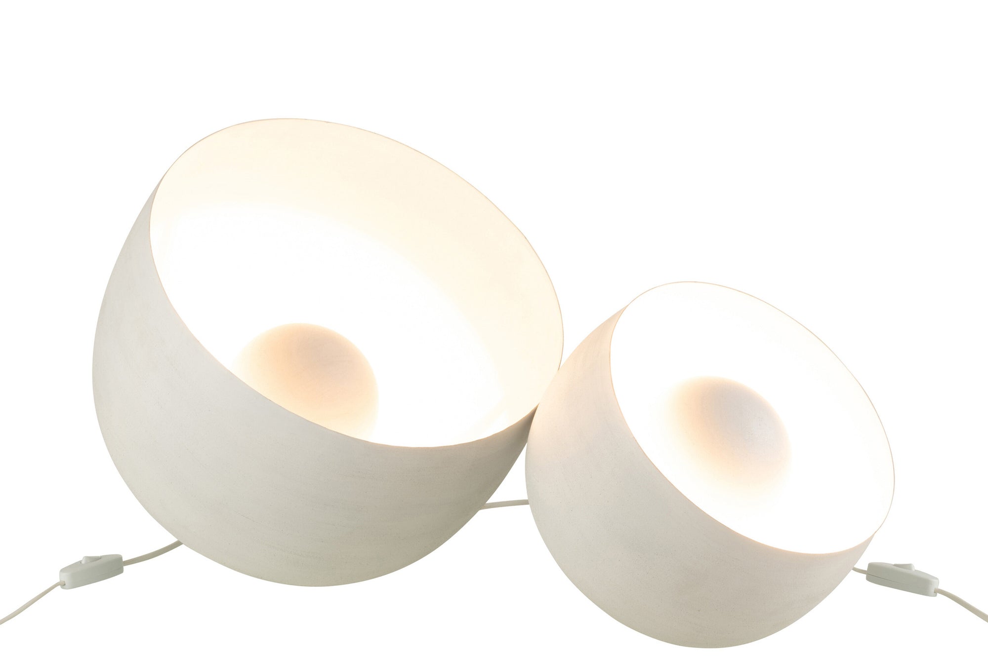 Grote witte metalen lamp