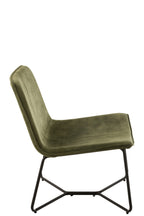 Loungestoel Isabel Metaal/Textiel Groen