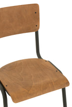 Stoel Hout/Metaal Bruin