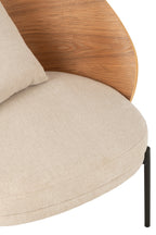 Loungestoel Lone Ply hout/metaal naturel/grijs