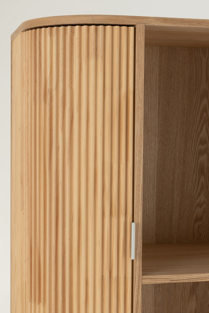 J-LINE WANDREK ROUNDED MDF/GRENENHOUT NATUUR