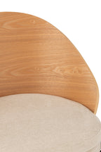 Stoel Lone Ply hout/metaal naturel/beige