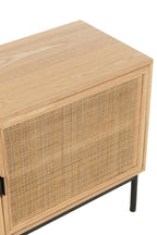 J-LINE KAST SQUARE MDF/METAAL NATUUR/ZWART LARGE