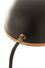 Vloerlamp Evy ijzer/hout zwart/naturel