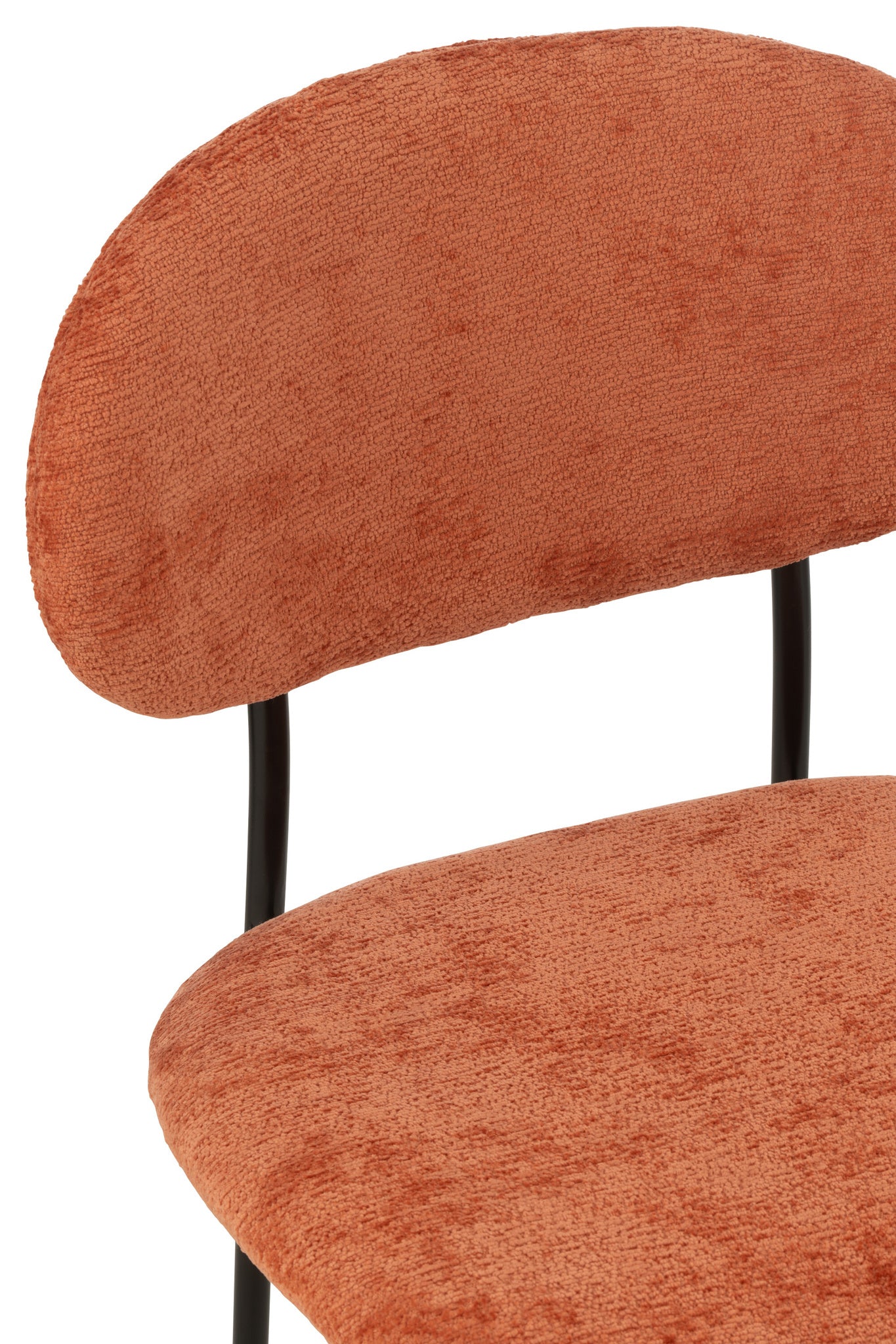 Eetkamerstoel Textiel/Metaal Oranje/roestkleurig