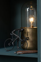 J-LINE ANTIEKE LED-TAFELLAMP GLAS ZINK GOUD GROOT