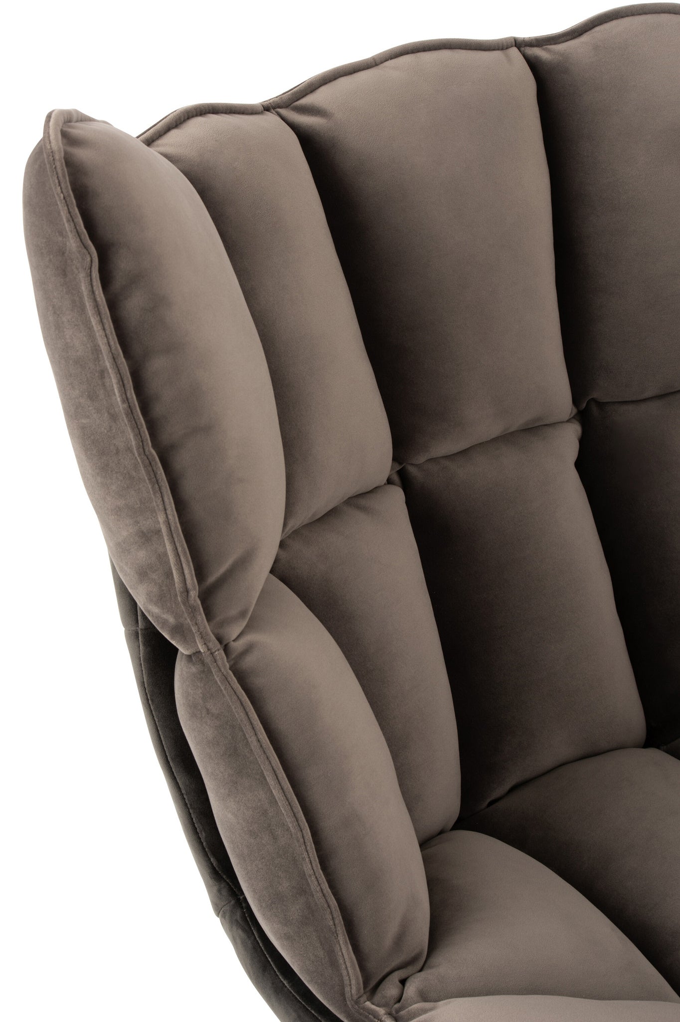 Relaxstoel met kussen op frame, textiel/metaal, grijs