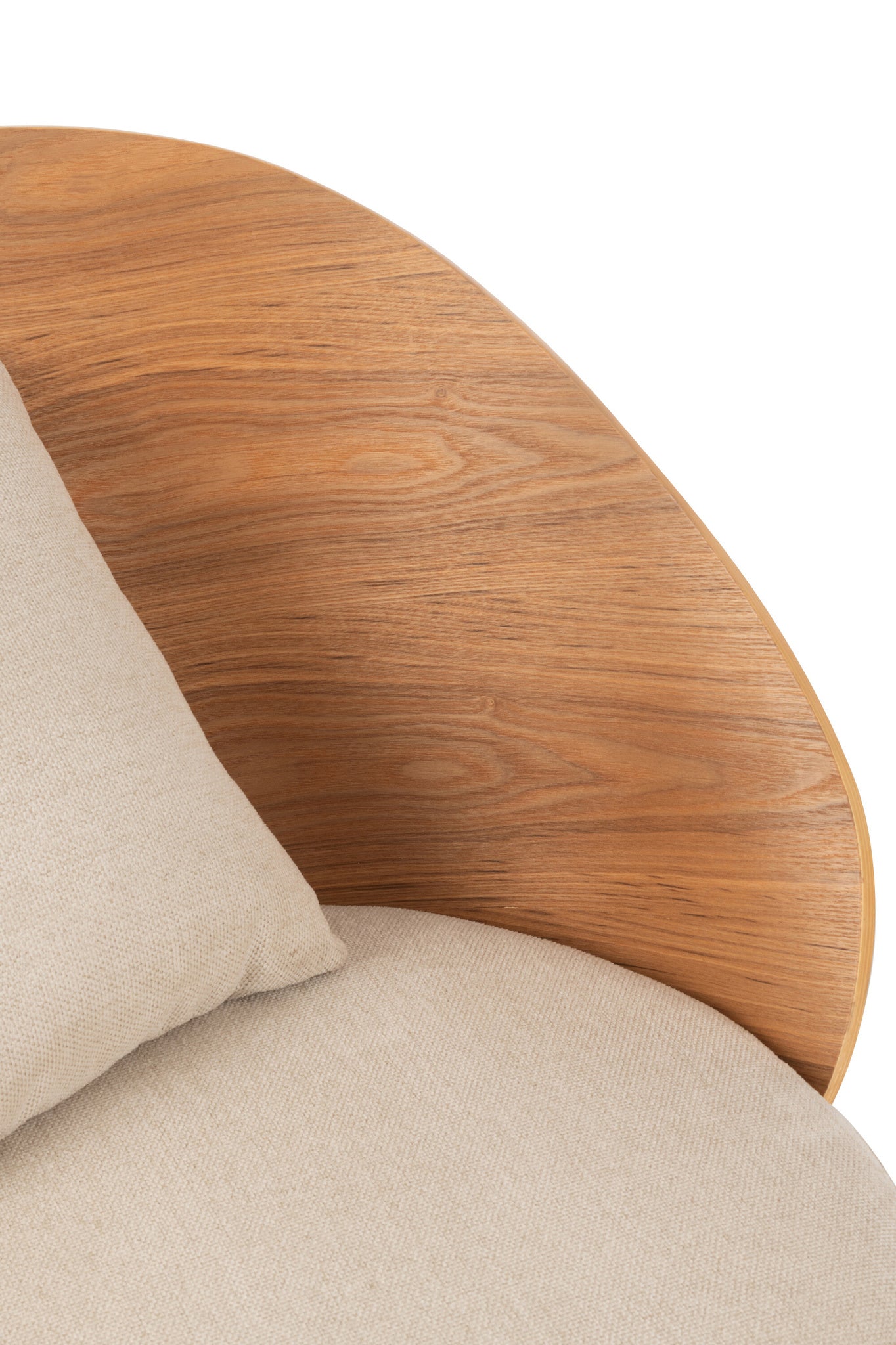 Loungestoel Lone Ply hout/metaal naturel/grijs