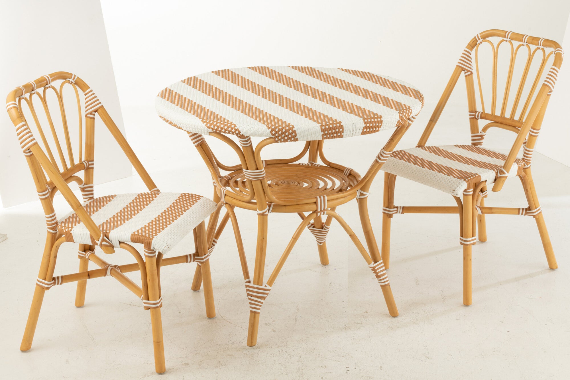 Eettafel Rotan Beige/Wit