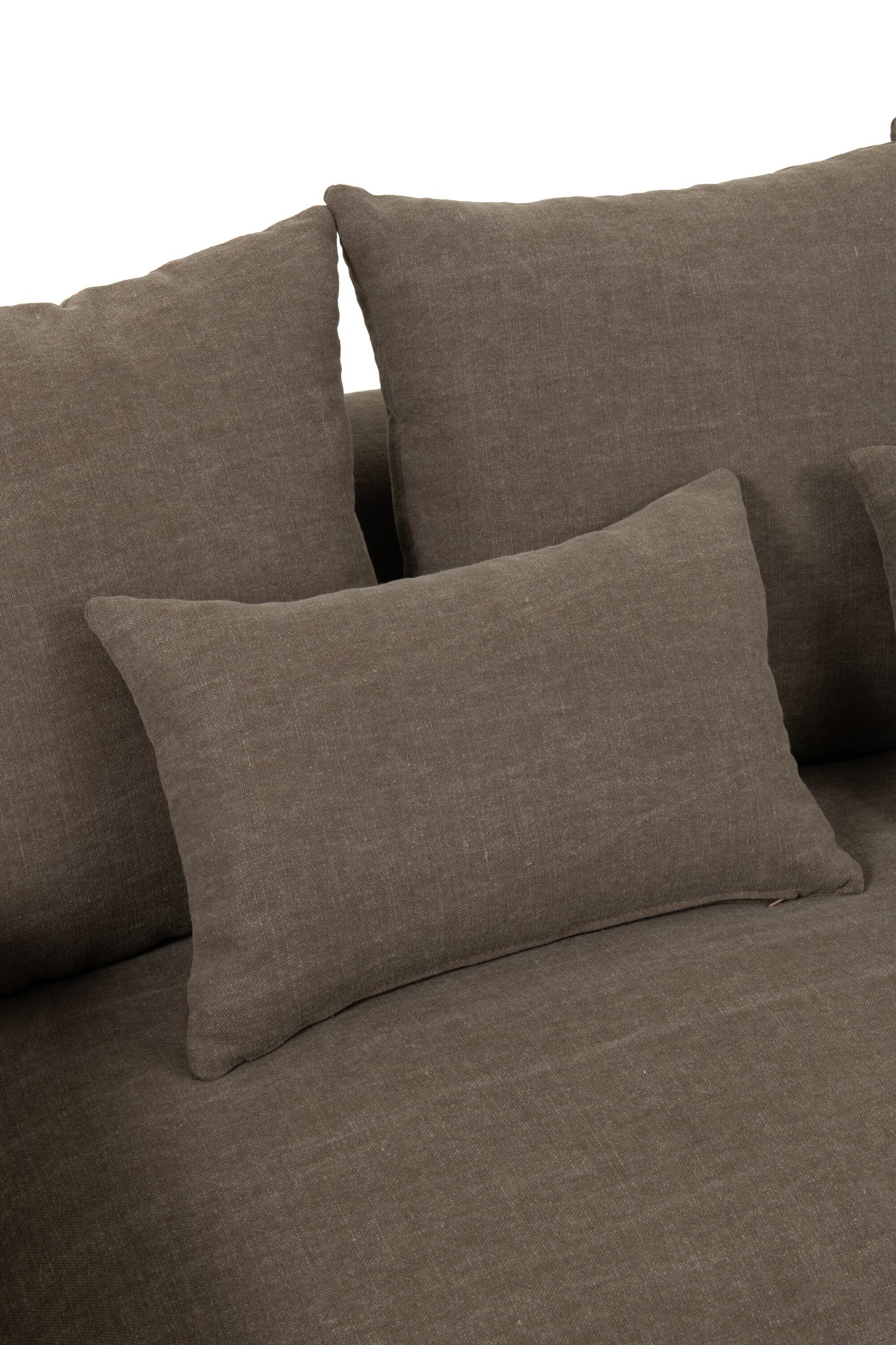 Hoes voor stoel + 5 kussens Monaco bank linnen Desert Taupe