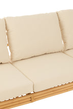 J-LINE SOFA ELISE + KUSSEN 3-PERSOONS ROTAN/TEXTIEL NATURAL/WIT