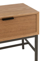 J-LINE SIDETABLE ON BASE – HOUT/METAAL NATUUR