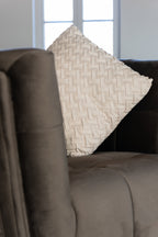 J-LINE KUSSEN GEWEVEN POLYESTER BEIGE