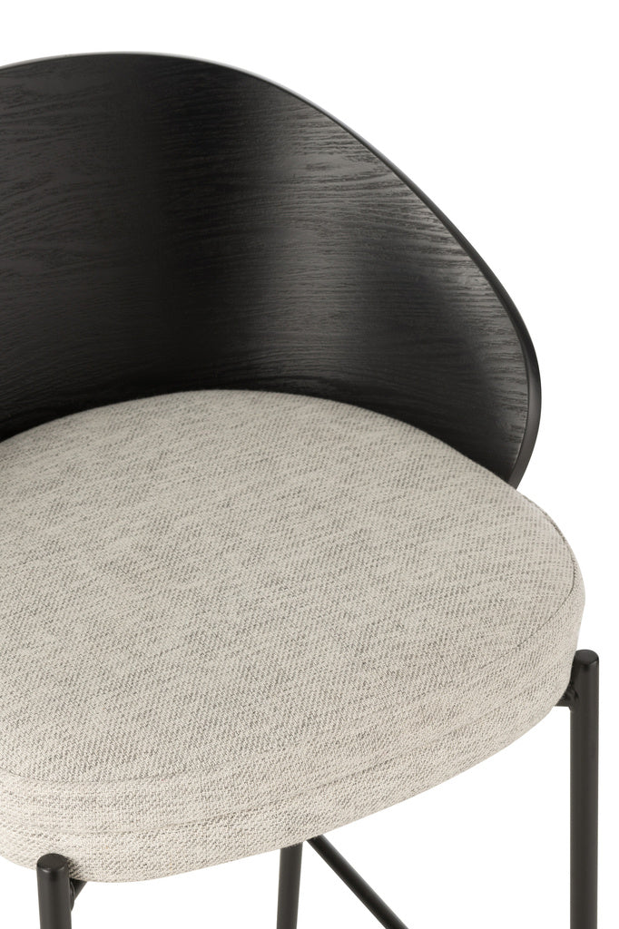 J-Line Bar Chair Lone Ply Wood/Metal Black/Grey
