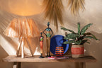 J-LINE TAFELLAMP BAHAMAS HOUT/GRAS NATUREL