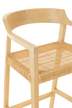 J-LINE BARKRUK EMMA – TEAK/RATTAN – NATUUR – 100 CM