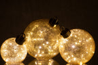 J-LINE KERSTBAL MET LED-VERLICHTING VAN GLAS GOUDKLEURIG GROOT