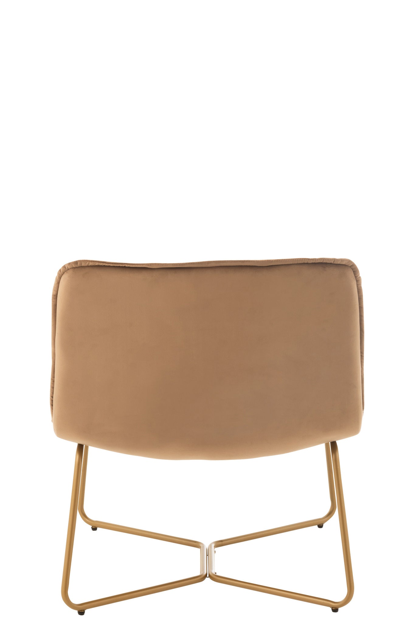 Loungefauteuil Lisa Metaal/Textiel Bruin