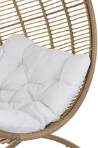 J-LINE HANGSTOEL ROND STAAL NATUURLIJK