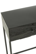 Console Shanil Hout/IJzer Zwart