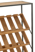 Bar Kast Wijnfineer Natuur/Zwart Medium