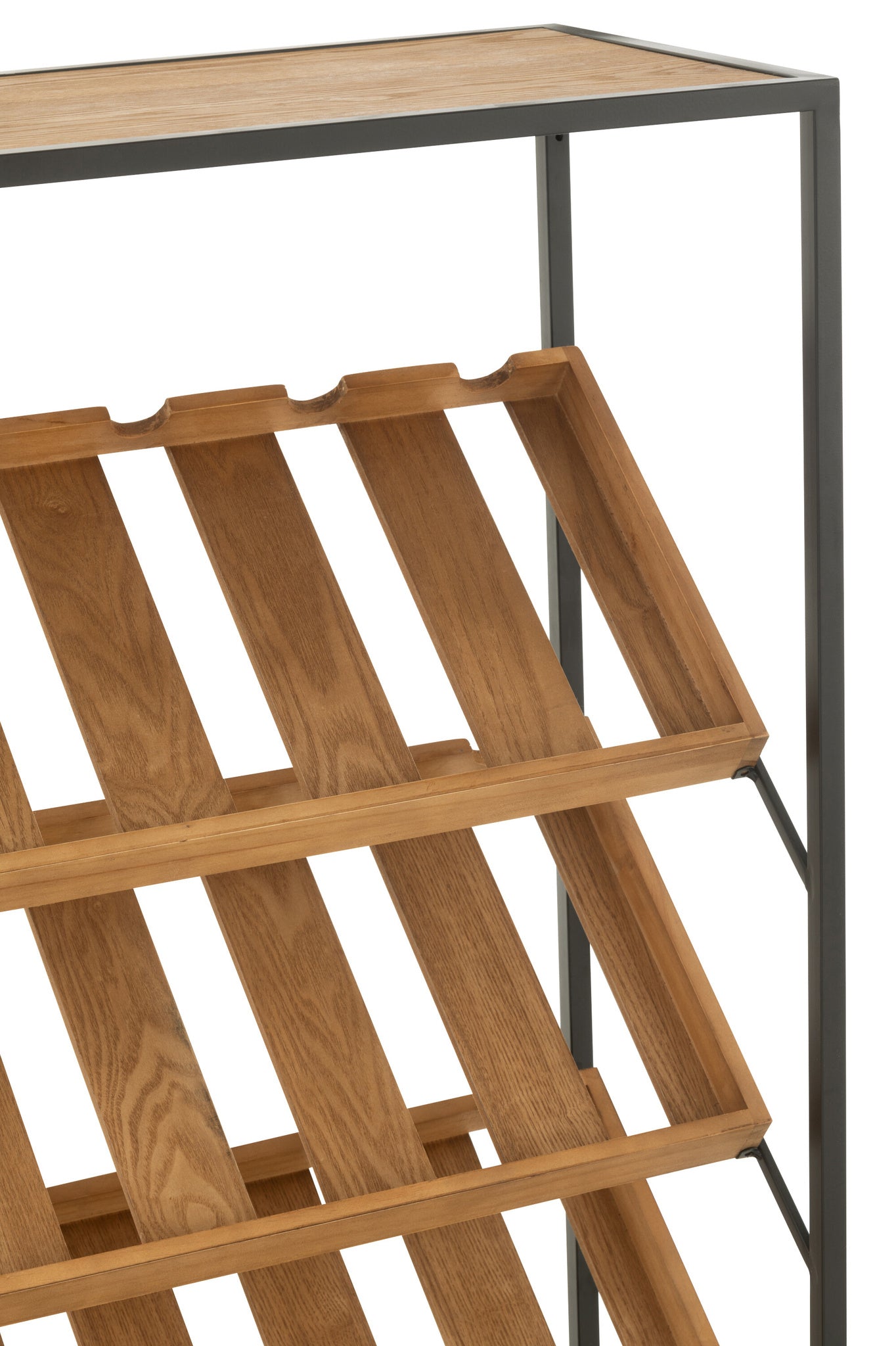Bar Kast Wijnfineer Natuur/Zwart Medium