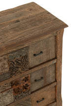 J-LINE KAST VINTAGE – GERECYCLED HOUT BRUIN