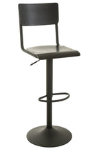 J-LINE BARKRUK – HOUT/METAAL – ZWART – INDUSTRIEEL DESIGN