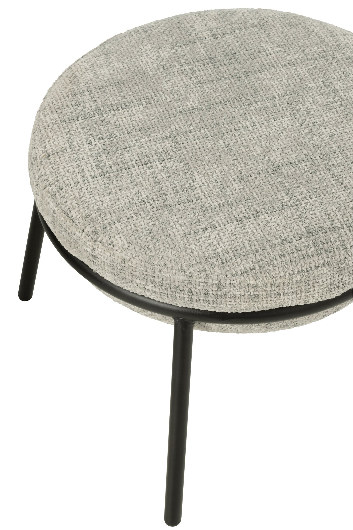 Loungestoel + Poef IJzergrijs/Zwart