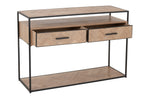 Console Zigzag 2 Laden Hout/Metaal Natuurlijk/Zwart