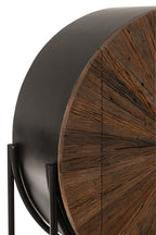 J-LINE BARKAST SHANIL GERECYCLEERD HOUT/MDF BRUIN/ZWART