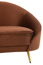 Bank Elisabeth textiel/metaal bruin