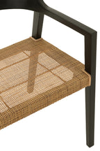 J-LINE STOEL EMMA TEAK ZWART/BRUIN