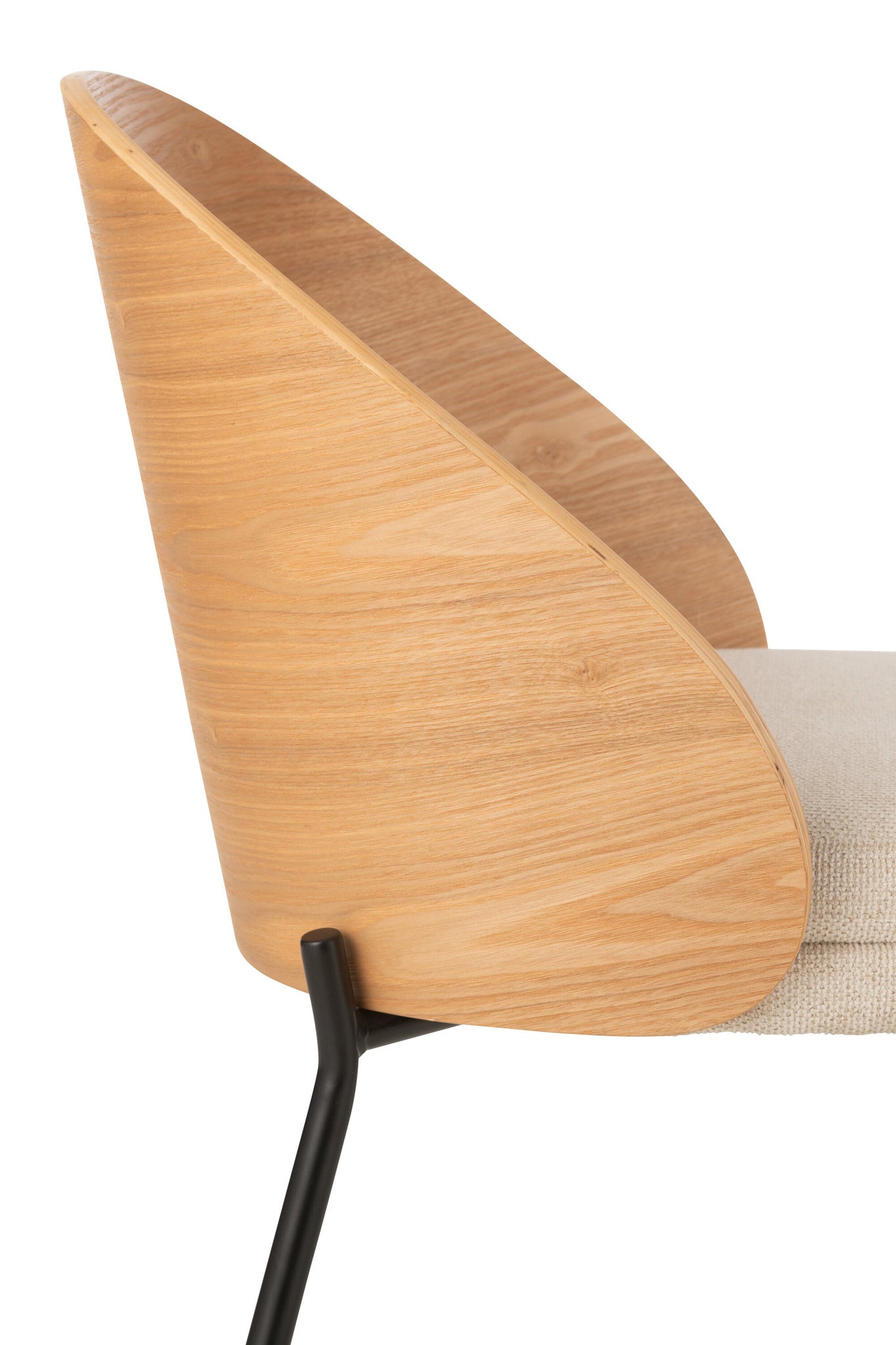 Stoel Lone Ply hout/metaal naturel/beige