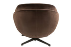 Relax Sofa+ voetenbank metaal/textiel donkerbruin