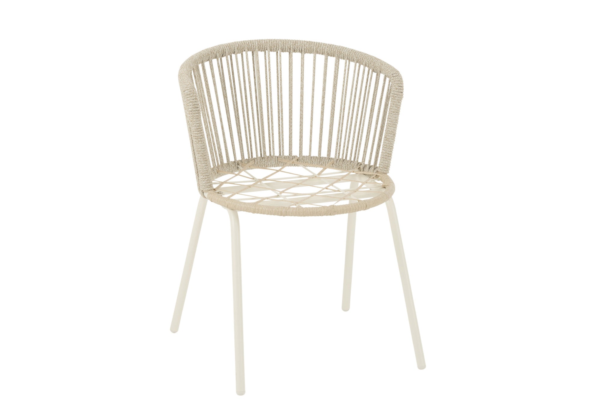 Stoel Toa staal/koord grijs