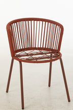 Stoel Toa staal/touw rood