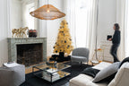 Fauteuil pied-de-poule ijzer zwart/wit