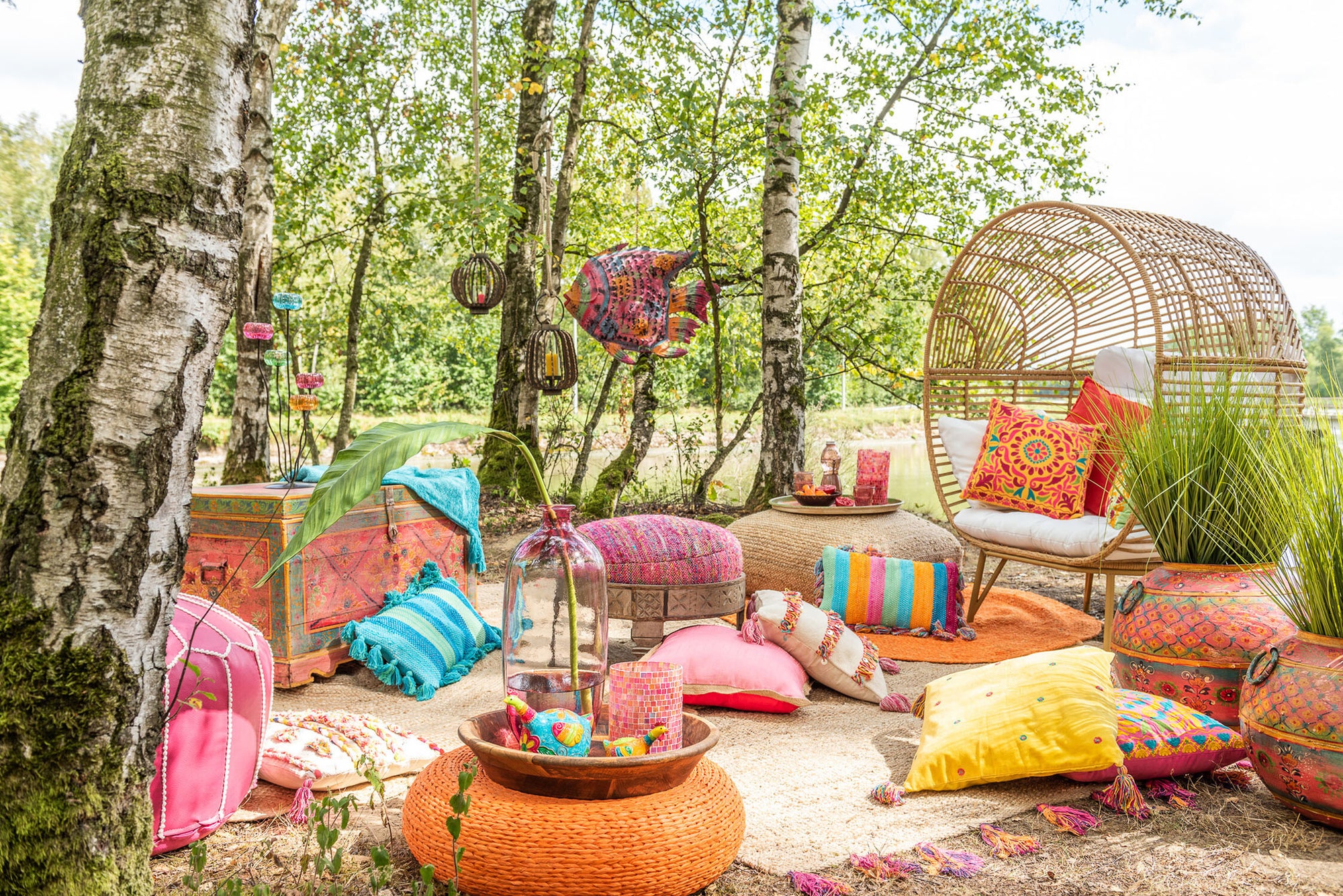 Ovale loungestoel staal naturel