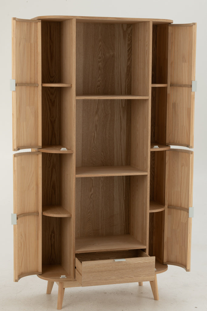 J-LINE WANDREK ROUNDED MDF/GRENENHOUT NATUUR